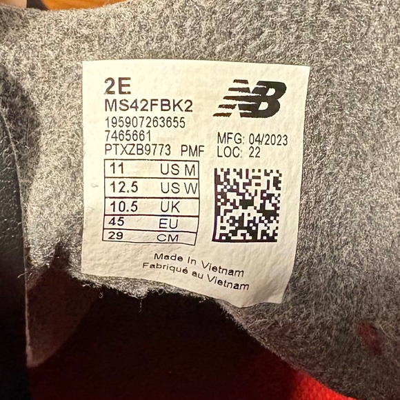 New Balance 442 V2 Team FG Soccer Cleats Black Leather Performance Mens 11 - Picture 9 of 9